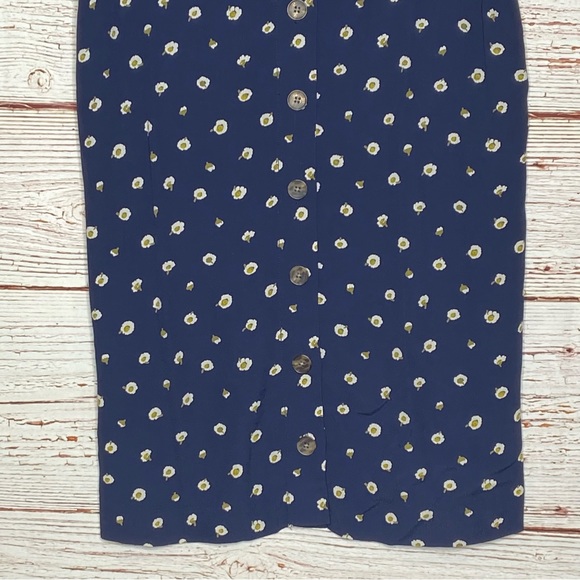 Madewell Button-Back Easy Dress in Daisy Dots in Navy Sz XXS - Picture 16 of 16